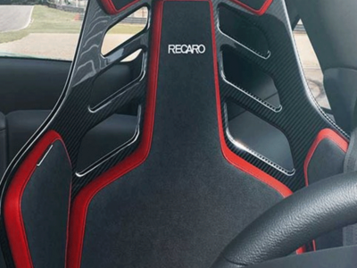 Recaro Podium Alcantara® schwarz Leder rot | © Recaro