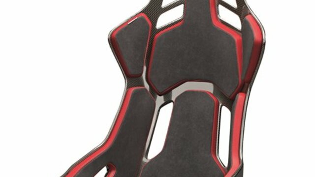 Recaro Podium Alcantara® schwarz Leder rot | © HS Motorsport